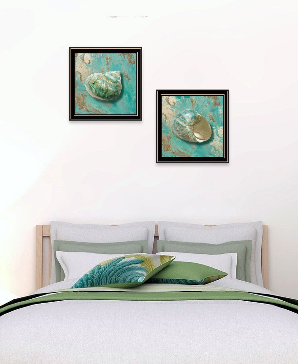 Set Of Two Azurica I and Sea II 1 Black Framed Print Wall Art LuxuryLifeWay Online Store