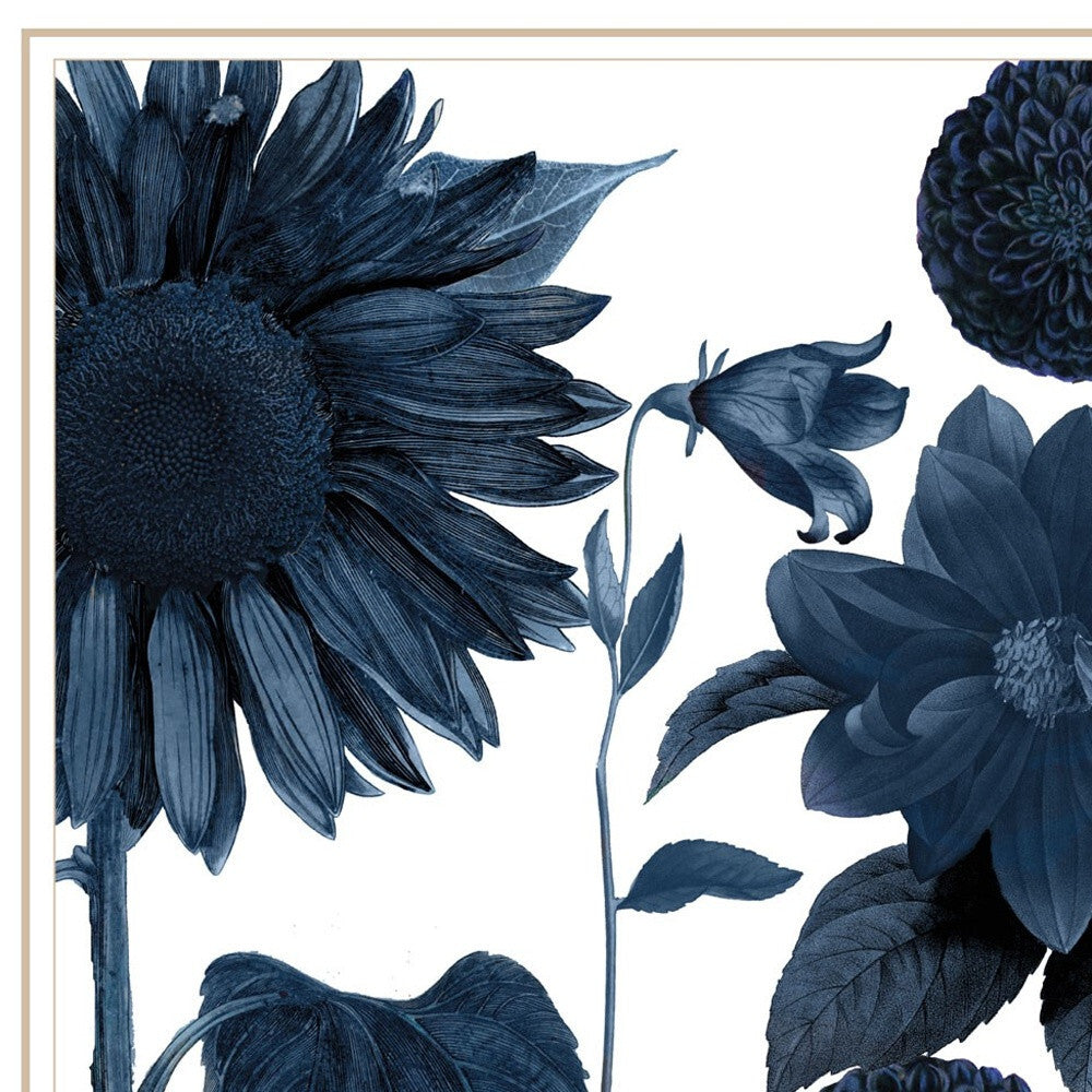 Set Of Two Sunflower Blues 2 White Framed Print Wall Art LuxuryLifeWay Online Store