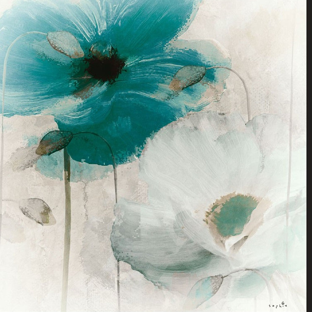Set Of Two Poppy 1 Black Framed Print Wall Art LuxuryLifeWay Online Store