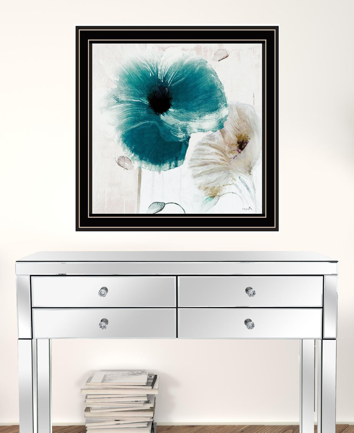 Set Of Two Poppy 1 Black Framed Print Wall Art LuxuryLifeWay Online Store