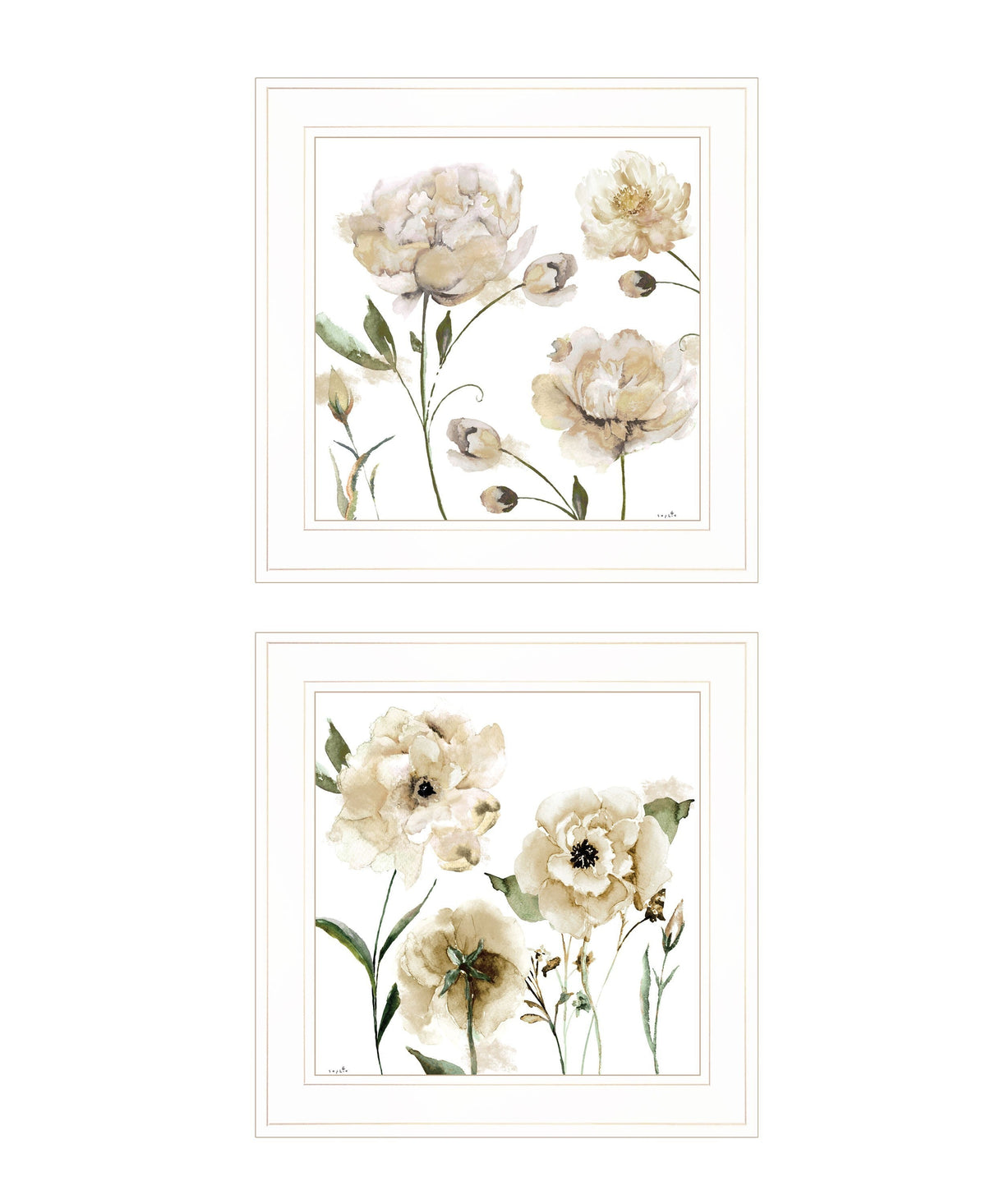 Set Of Two Brittany I and Sea II 1 White Framed Print Wall Art LuxuryLifeWay Online Store