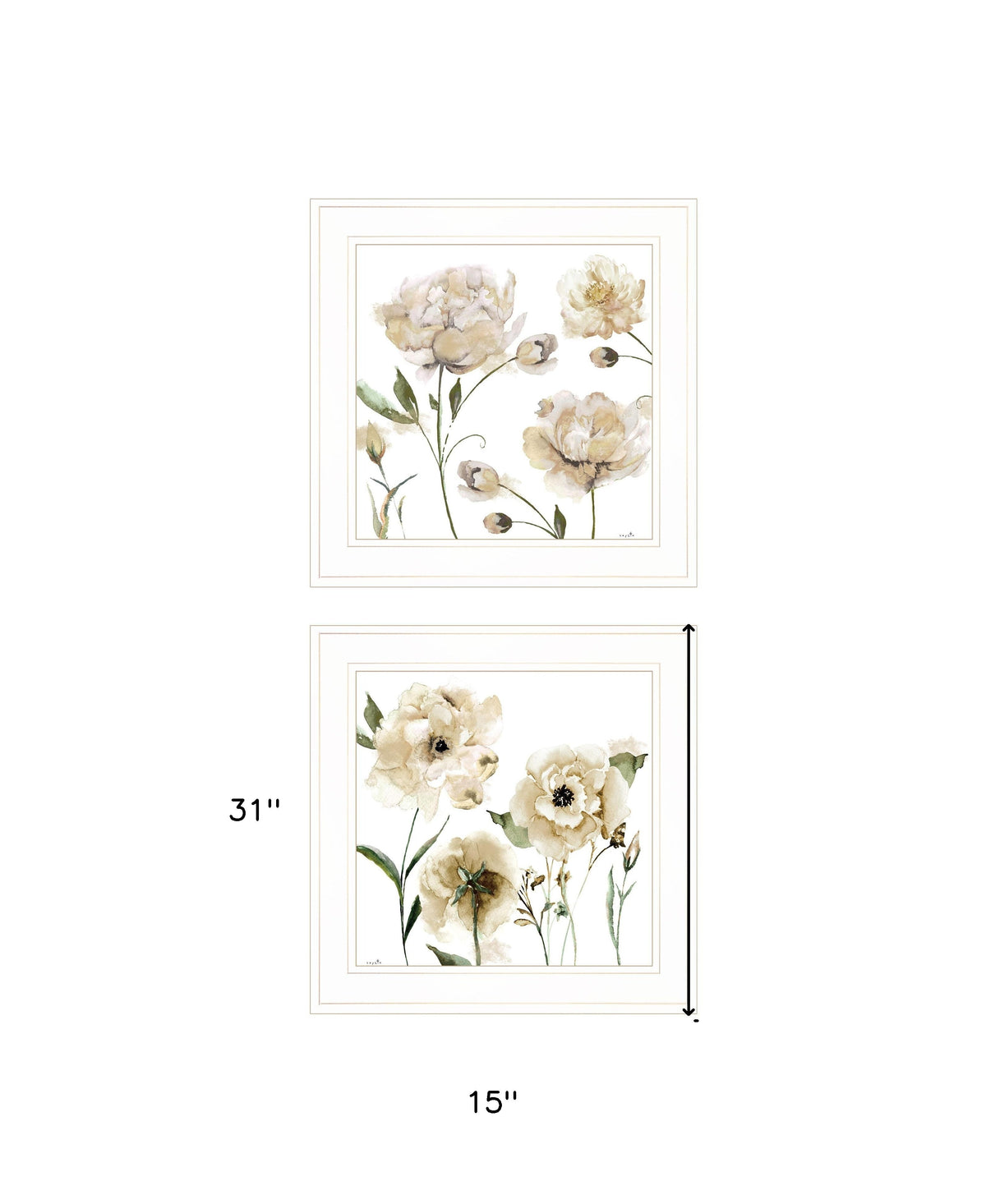 Set Of Two Brittany I and Sea II 1 White Framed Print Wall Art LuxuryLifeWay Online Store