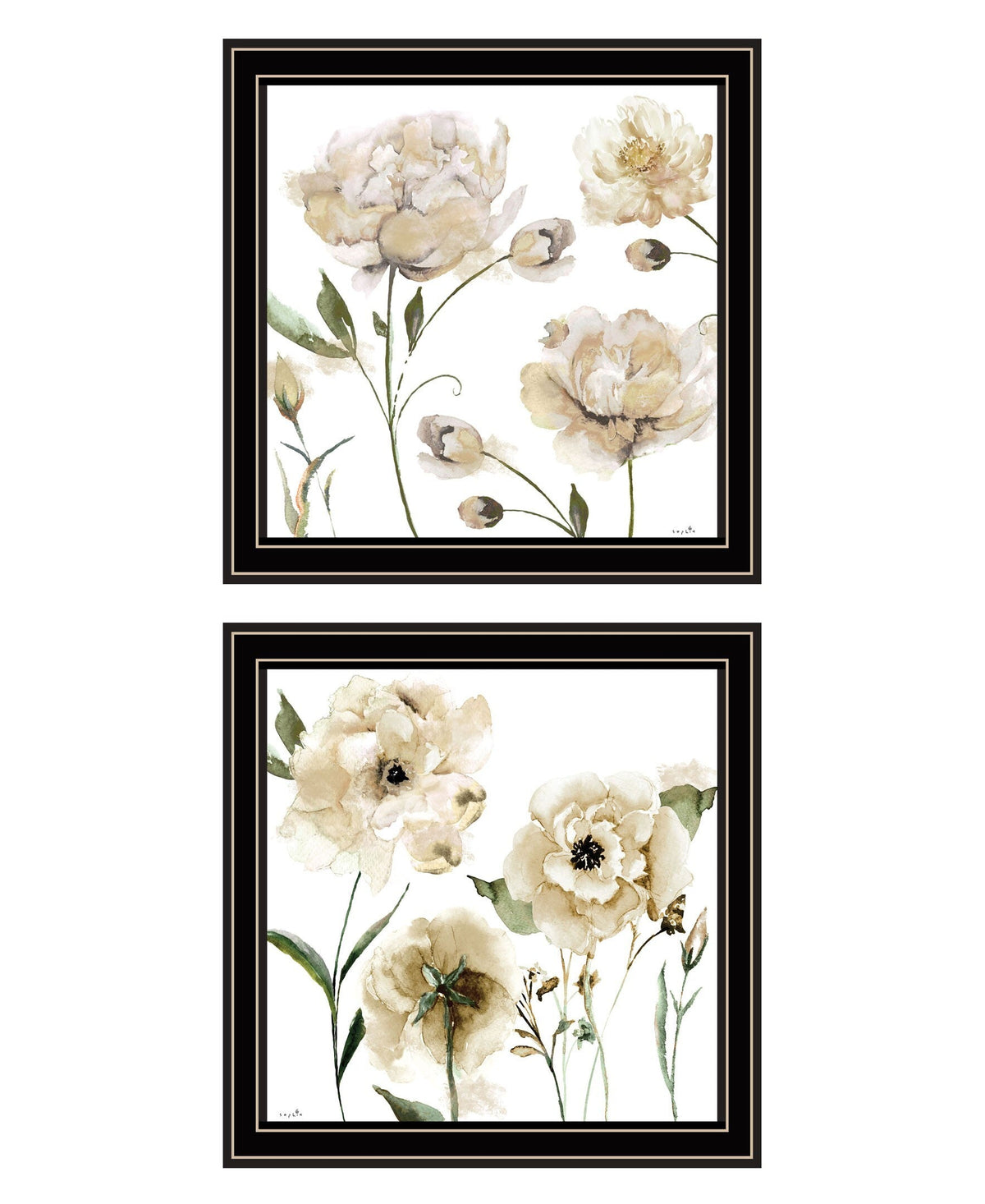 Set Of Two Brittany I and Sea II 2 Black Framed Print Wall Art LuxuryLifeWay Online Store