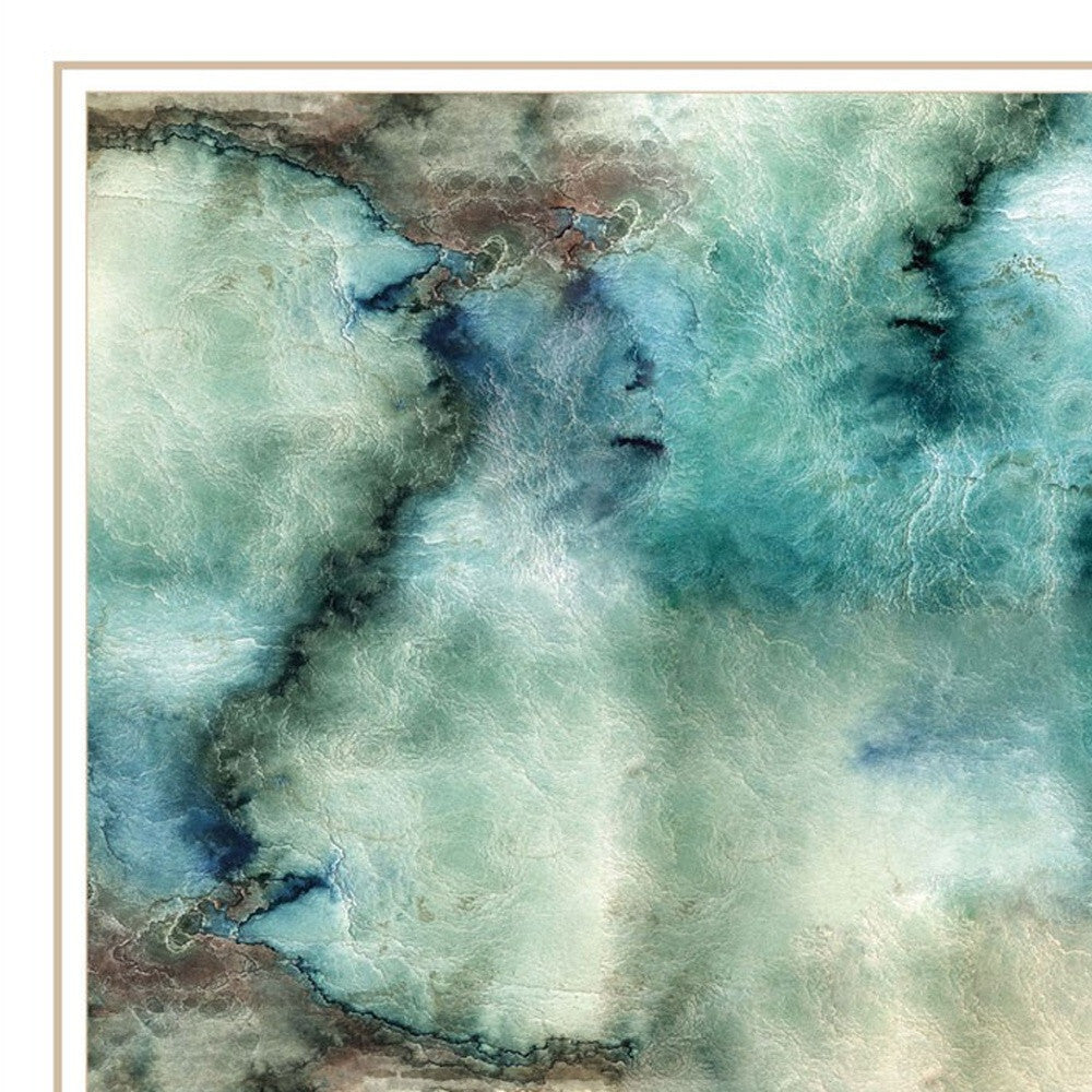 Set Of Two Earth tones I and Sea II 2 White Framed Print Wall Art LuxuryLifeWay Online Store