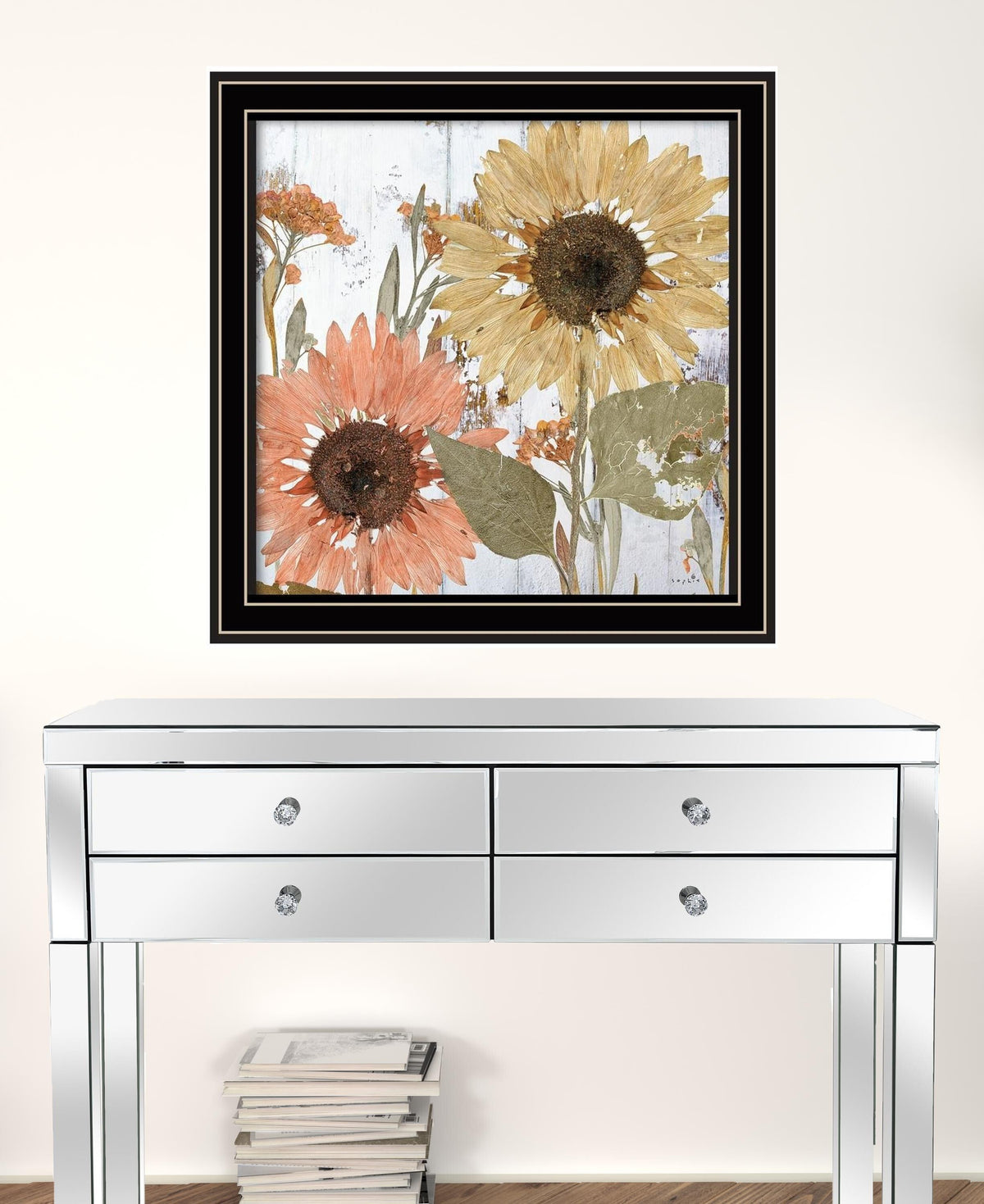 Set Of Two Earth to Petals 1 Black Framed Print Wall Art LuxuryLifeWay Online Store