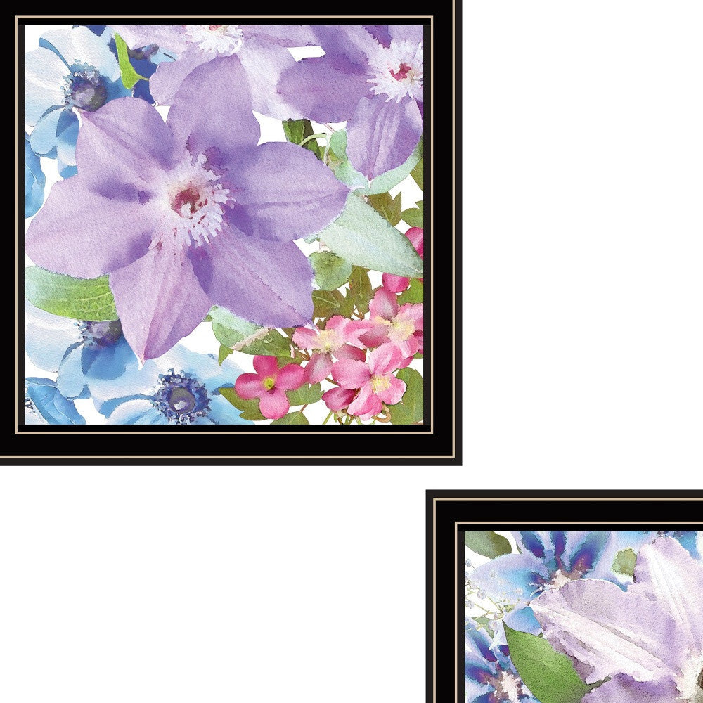 Set Of Two Clematis Black Framed Print Wall Art LuxuryLifeWay Online Store