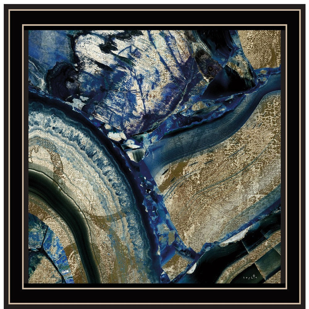 Set Of Two Geode Reef Pleasure 2 Black Framed Print Wall Art LuxuryLifeWay Online Store