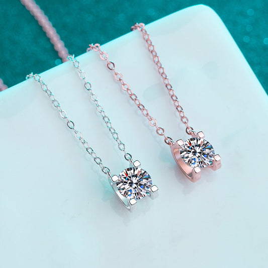 S925 Sterling Silver Moissanite Necklace LadyShow.Store