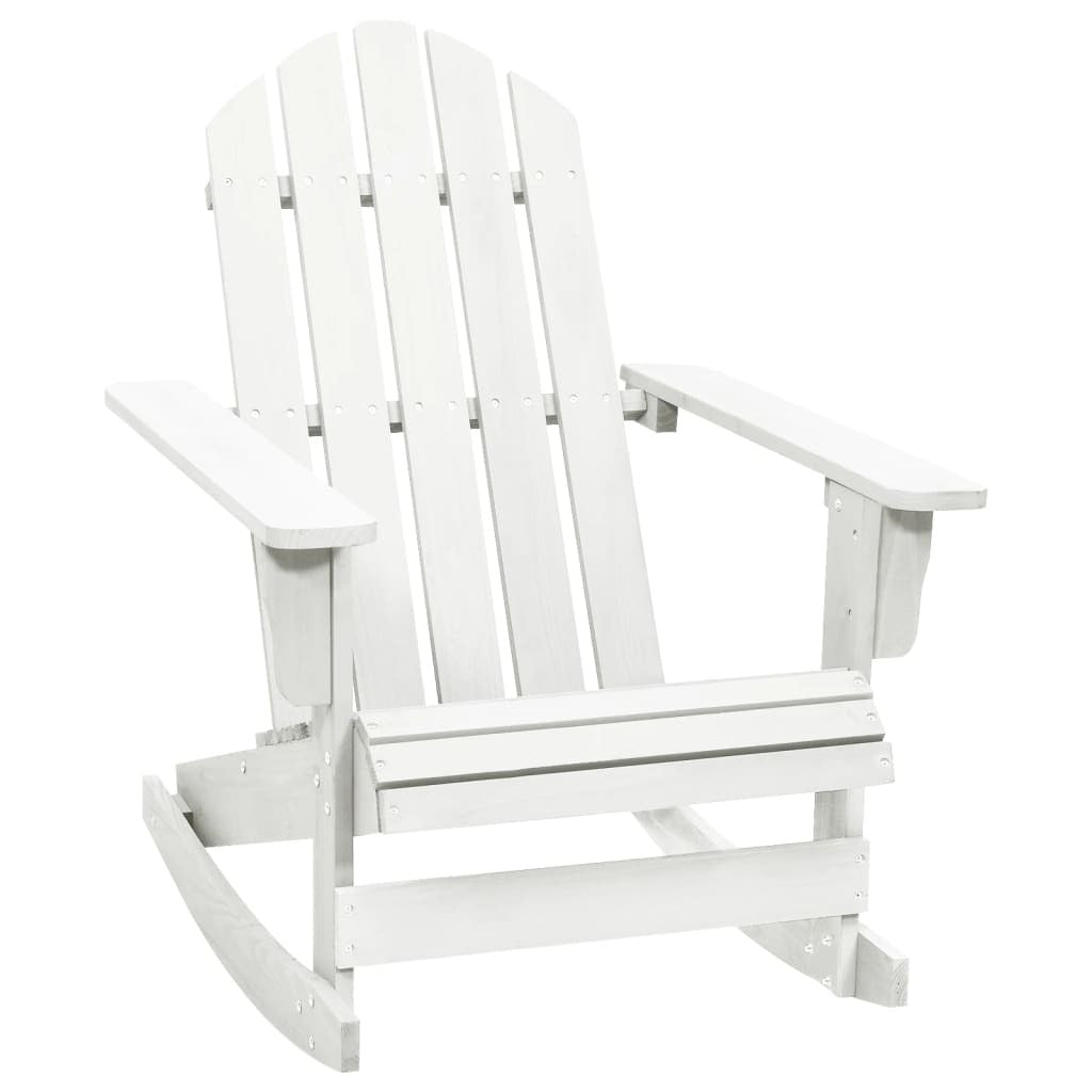 Patio Rocking Chair Wood White LuxuryLifeWay Online Store