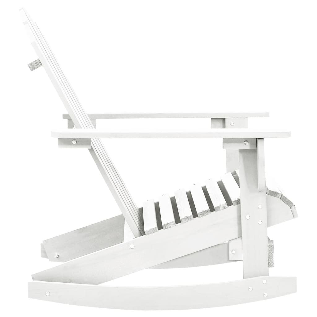 Patio Rocking Chair Wood White LuxuryLifeWay Online Store