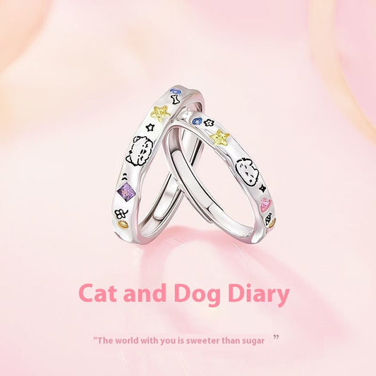S925 Sterling Silver Cute Pet Ring LadyShow.Store
