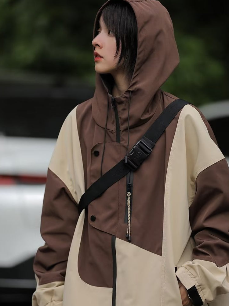 Harajuku Women's Overcoats - Chic Contrast Jackets Pi-Mart