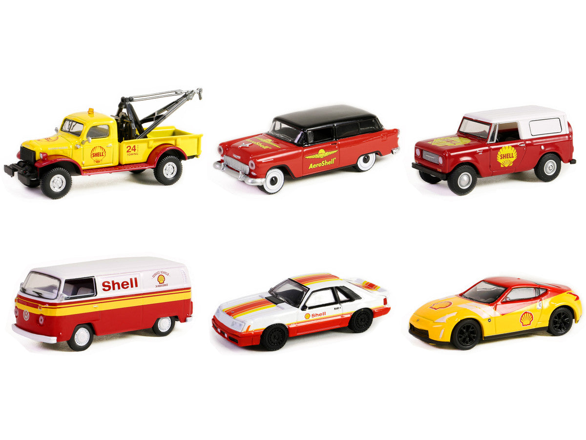 "Shell Oil Special Edition" Series 2 Set of 6 pieces 1/64 Diecast Model Cars by Greenlight LuxuryLifeWay Online Store