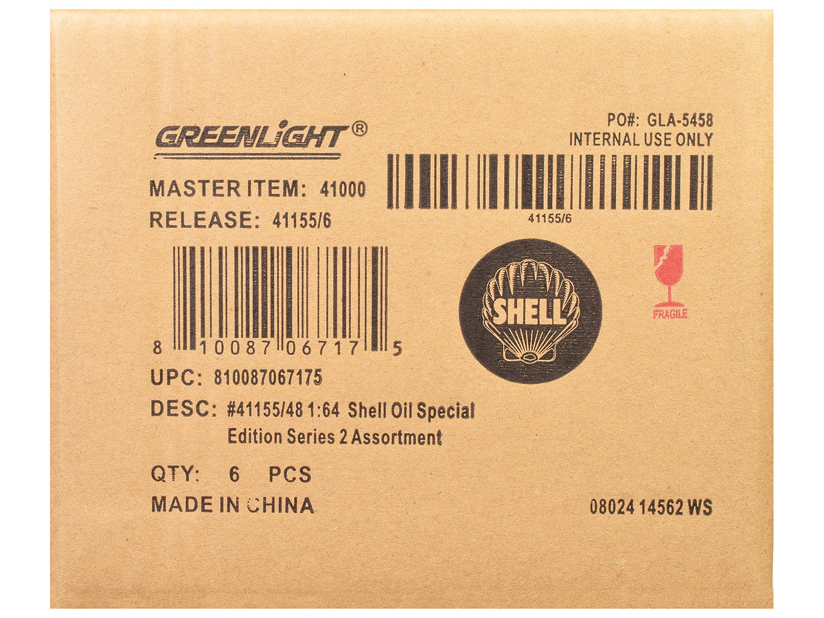 "Shell Oil Special Edition" Series 2 Set of 6 pieces 1/64 Diecast Model Cars by Greenlight LuxuryLifeWay Online Store