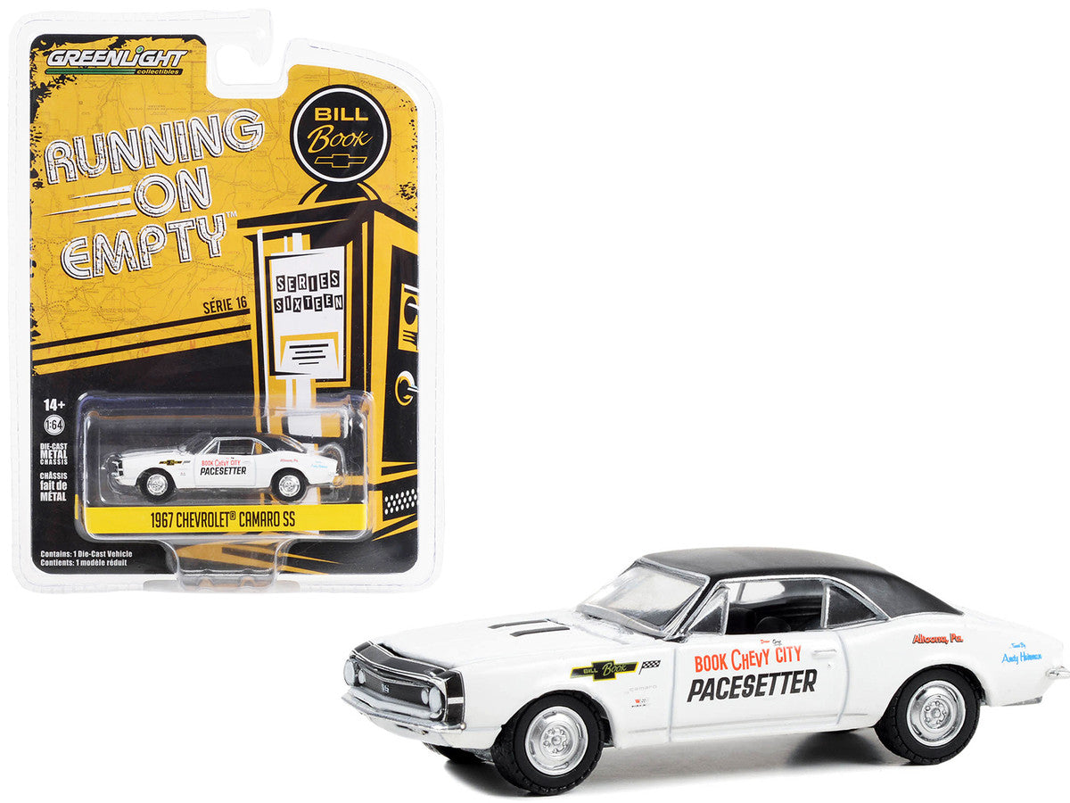 1967 Chevrolet Camaro SS White with Black Top "Book City Chevy Pacesetter - Altoona Pennsylvania" "Running on Empty" Series 16 1/64 Diecast Model Car by Greenlight LuxuryLifeWay Online Store