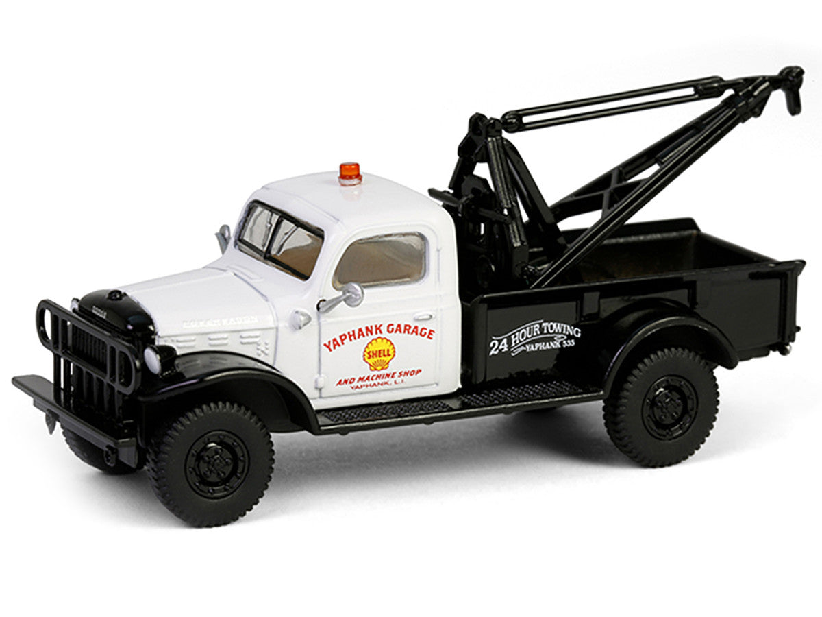 1945 Dodge Power Wagon Wrecker Tow Truck "Shell Oil" White and Black "Running on Empty" Series 17 1/64 Diecast Model Car by Greenlight LuxuryLifeWay Online Store