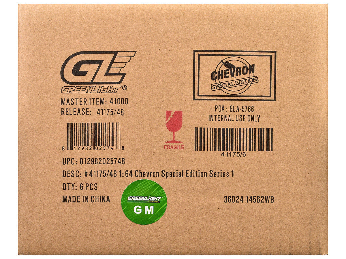 "Chevron Special Edition" Series 1 Set of 6 pieces 1/64 Diecast Model Cars by Greenlight LuxuryLifeWay Online Store