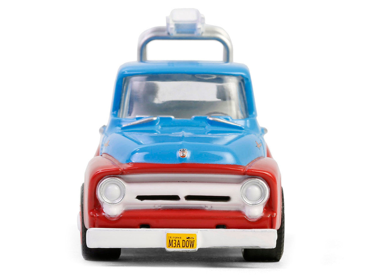 1956 Ford F-100 Pickup Truck with Tool Boxes and Ladders "Chevron" Blue and Red "Chevron Special Edition" Series 1 1/64 Diecast Model Car by Greenlight LuxuryLifeWay Online Store