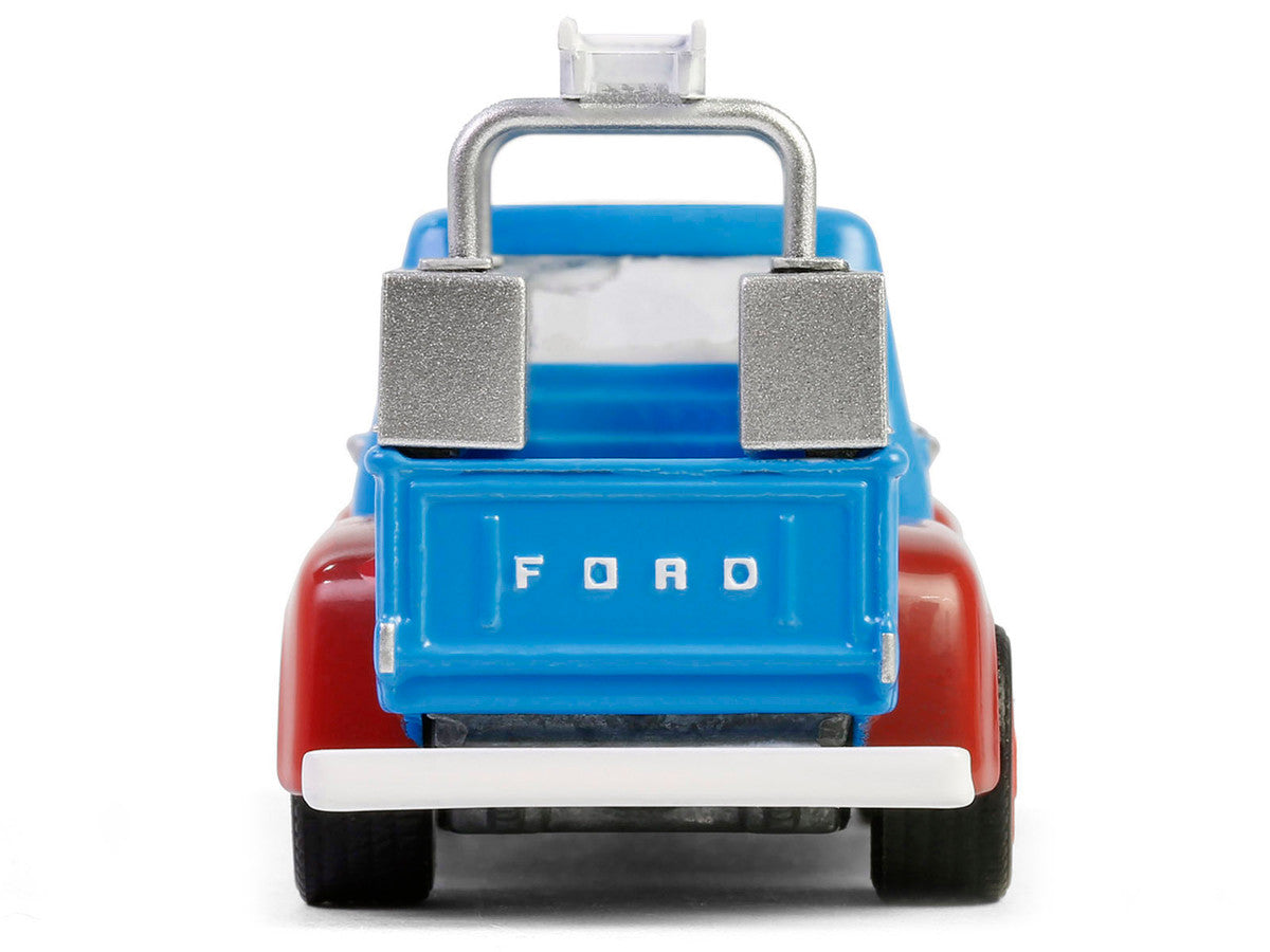 1956 Ford F-100 Pickup Truck with Tool Boxes and Ladders "Chevron" Blue and Red "Chevron Special Edition" Series 1 1/64 Diecast Model Car by Greenlight LuxuryLifeWay Online Store