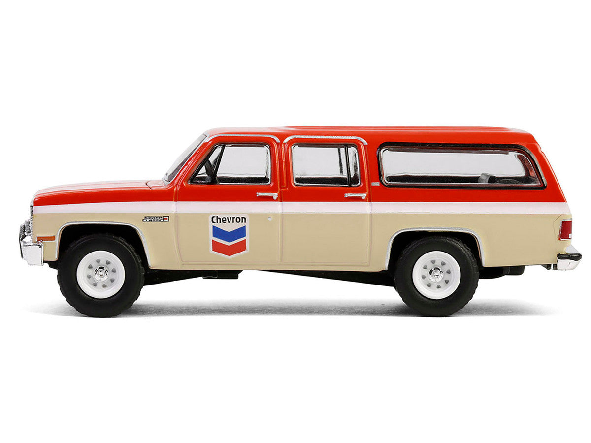 1988 GMC Suburban Sierra Classic C10 "Chevron" Orange and Beige with White Stripes "Chevron Special Edition" Series 1 1/64 Diecast Model Car by Greenlight LuxuryLifeWay Online Store