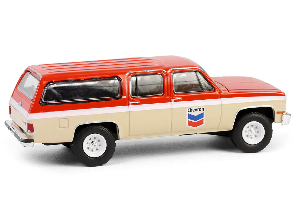 1988 GMC Suburban Sierra Classic C10 "Chevron" Orange and Beige with White Stripes "Chevron Special Edition" Series 1 1/64 Diecast Model Car by Greenlight LuxuryLifeWay Online Store