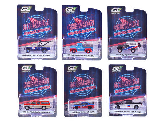 "Chevron Special Edition" Series 1 Set of 6 pieces 1/64 Diecast Model Cars by Greenlight LuxuryLifeWay Online Store