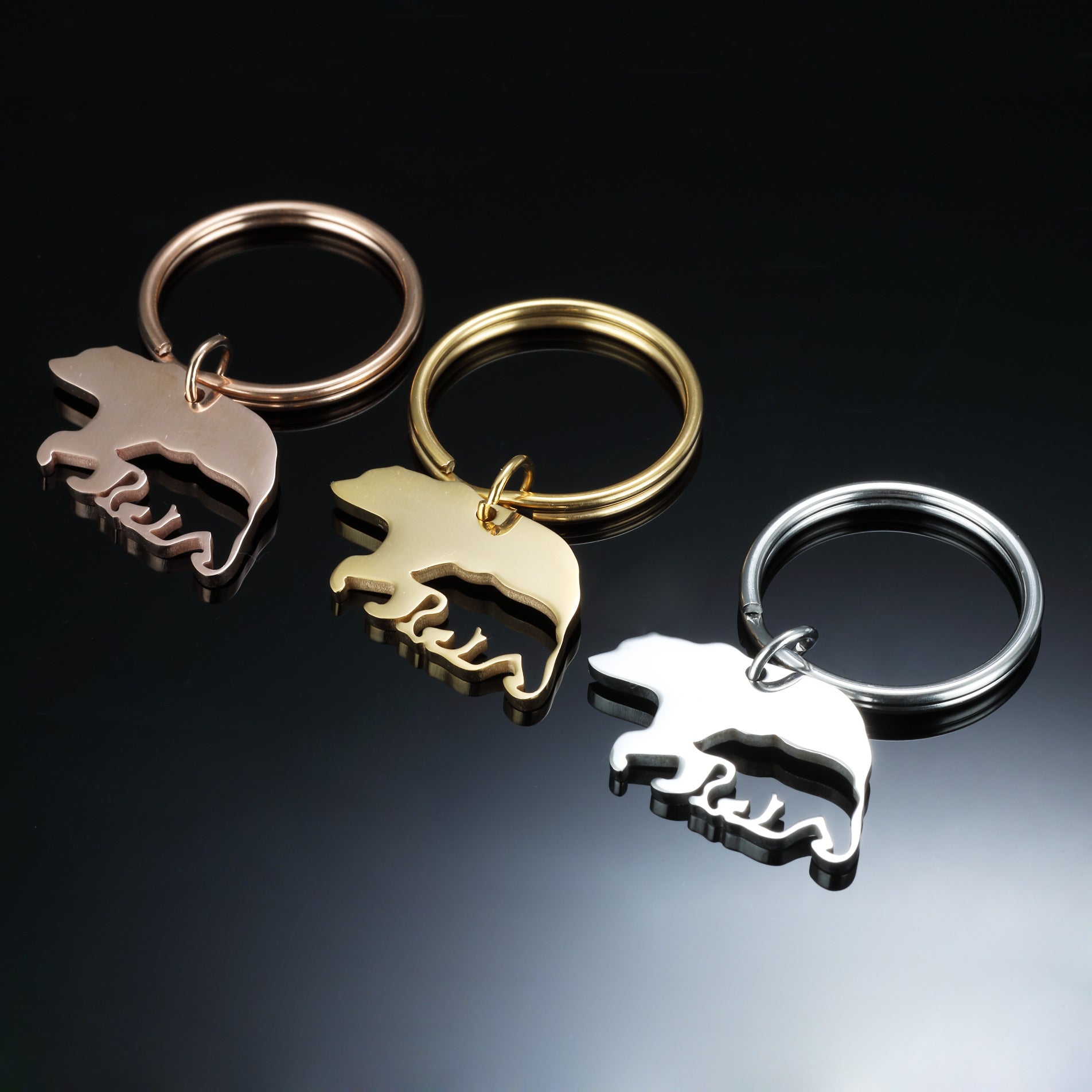 Mother's Day Stainless Steel Keychain - Mama Bear Gift LadyShow.Store