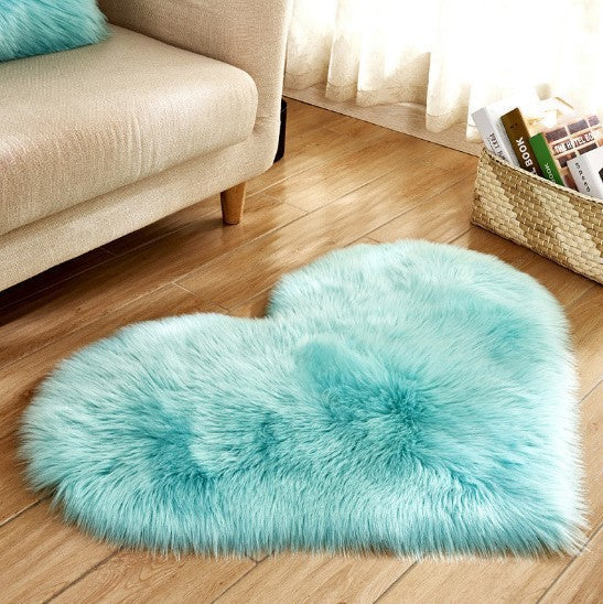 Plush Heart Shaped Carpet PearlNestDecor.com
