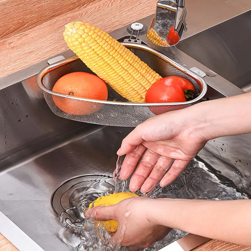 Triangular Stainless Steel Sink Drainer Basket (1PC) Best YouTube Store