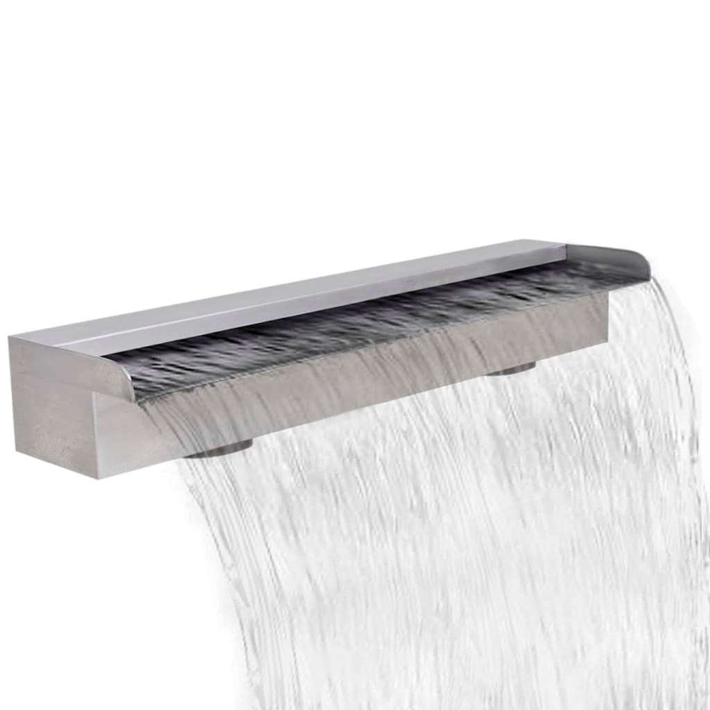 Rectangular Waterfall Pool Fountain Stainless Steel 23.6" LuxuryLifeWay Online Store