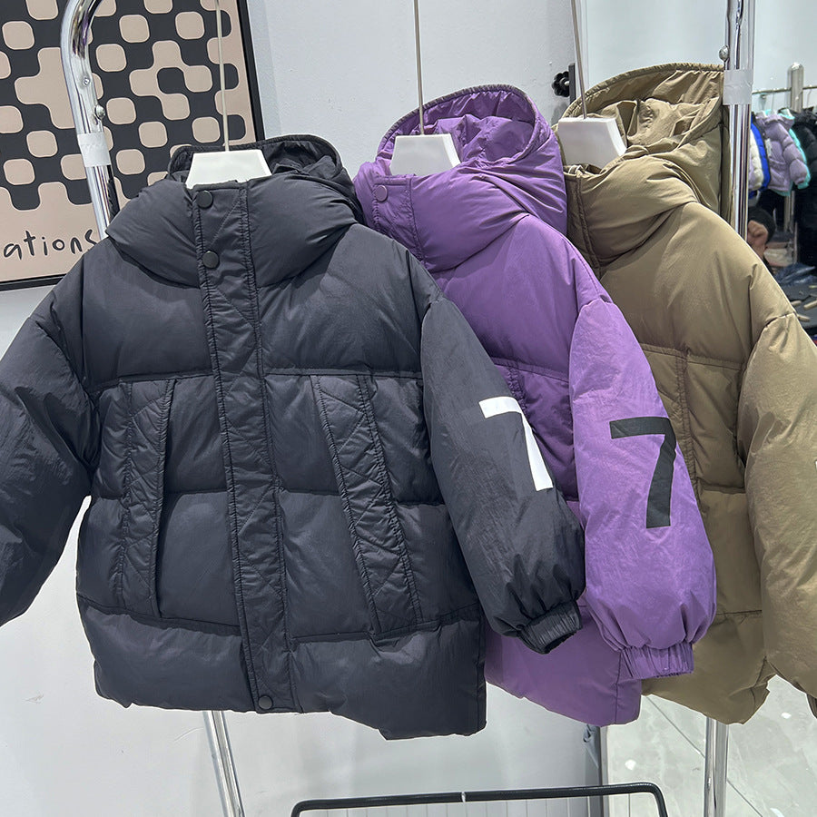 Children's Thickened Down Jacket with Hood for Winter Pi-Mart