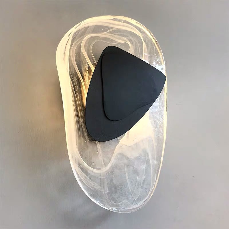 Modern Minimalist Glass Wall Lamp Creative Background Wall LED Lamp PearlNestDecor.com