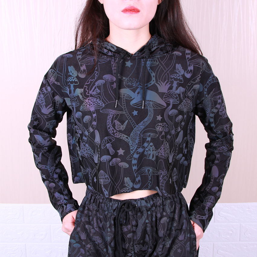 New Mushroom Reflective Hoodies Women LuxuryLifeWay Online Store