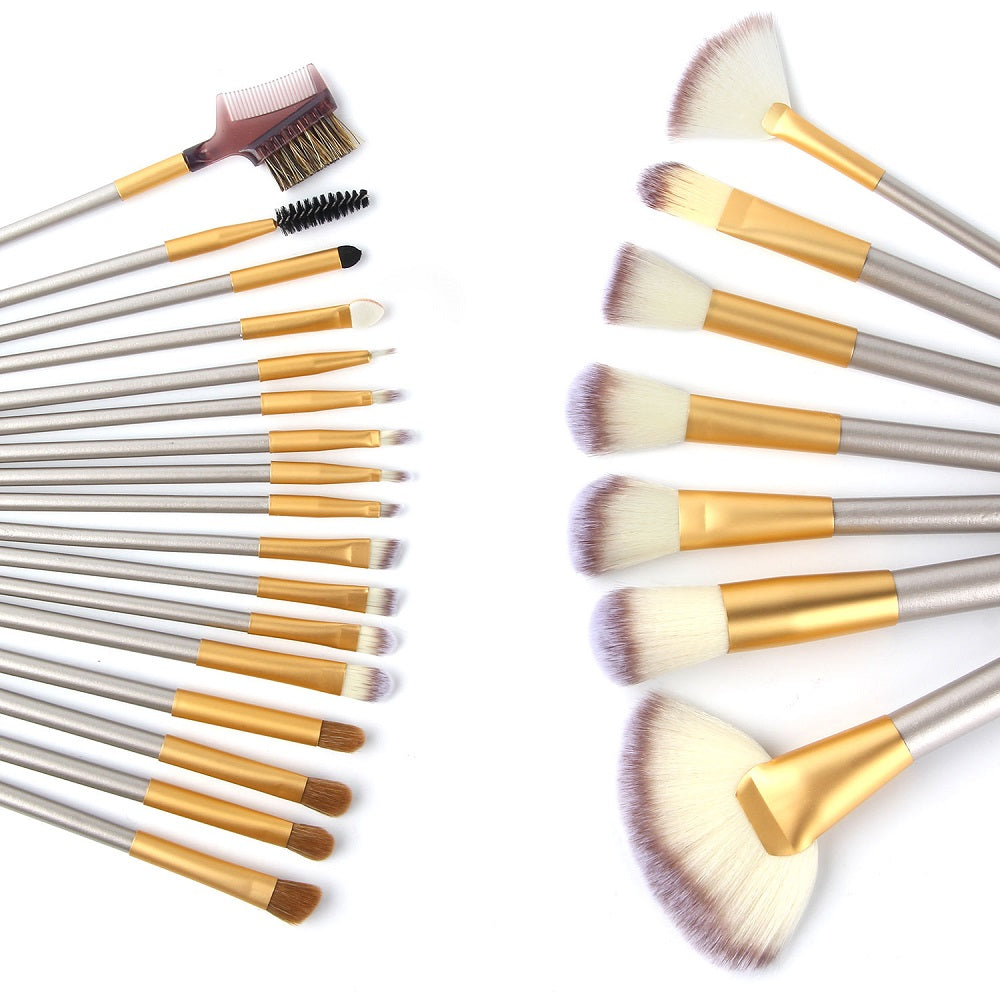 24-Piece Persian Champagne Makeup Brush Set LadyShow.Store