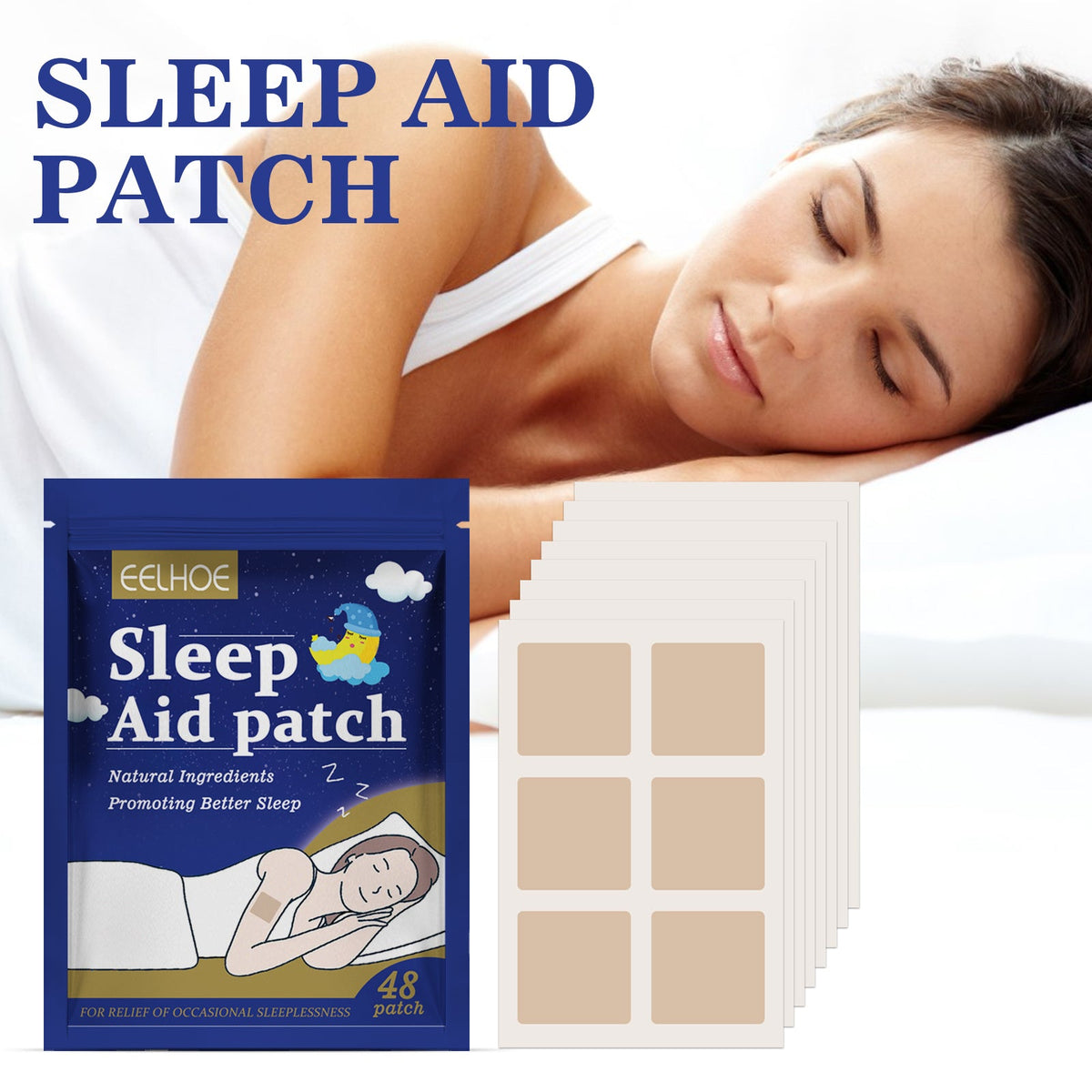 Sleeping Patch 48 Pieces, 6 Patches Per Pack, 8 Pieces Per Bag Tri Light Beauty