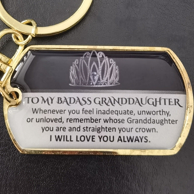 To My Badass Metal Keychains LadyShow.Store