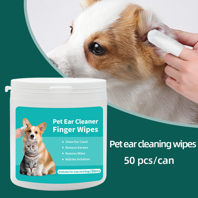 Disposable Pet Cleaning Products Teeth Cleaning Wipes Ear Care Fingertips Ear Mite Removal Cat And Dog Ear Cleaning Pet Products Pets Fashion