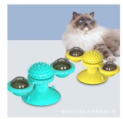 Cat Rotating Windmill Multi-Function Toys Itch Scratching Device Teeth Shining Toy Pets Fashion