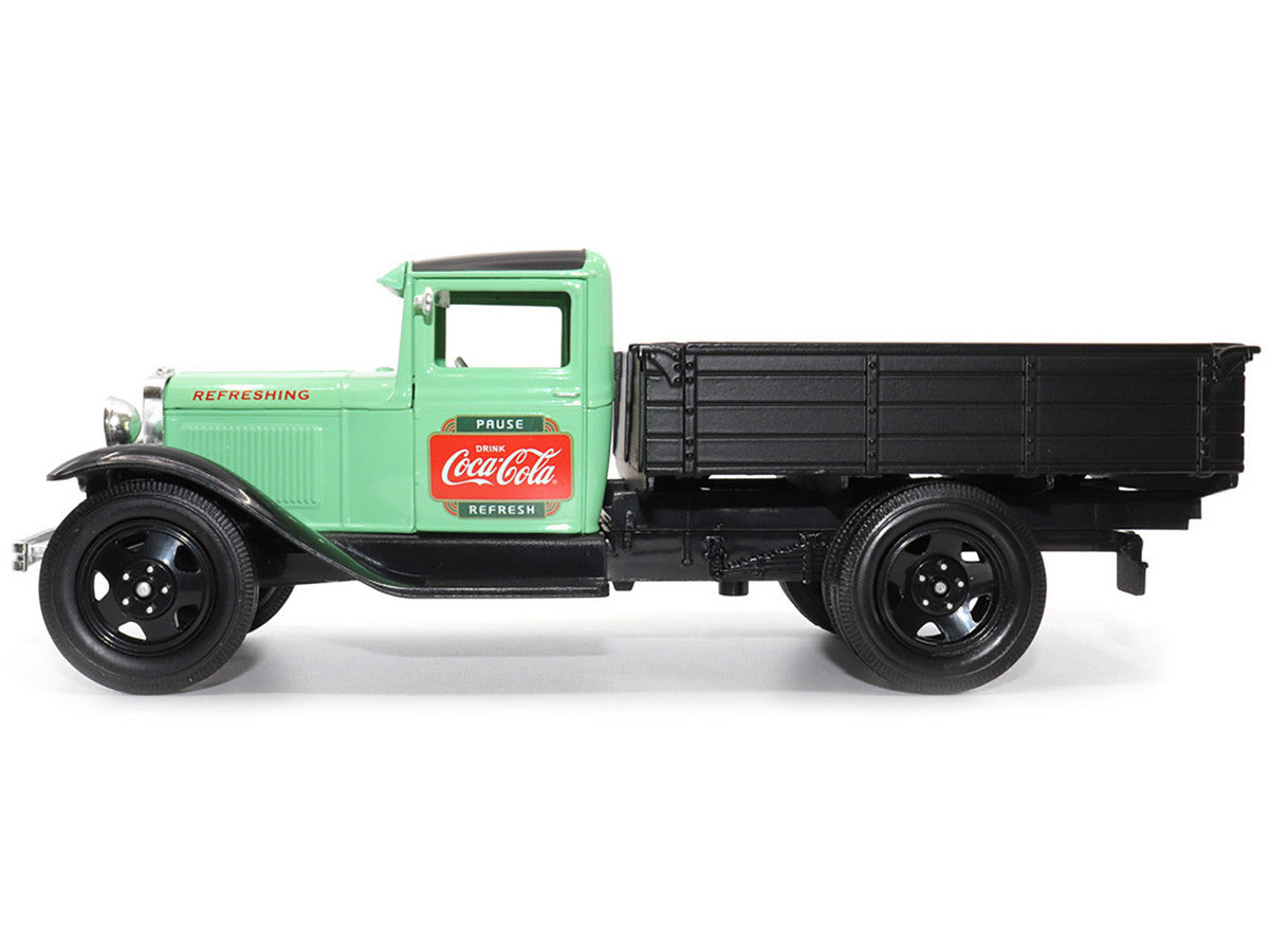 1931 Ford Model AA Pickup Truck Light Green and Black "Pause. Refresh. Drink Coca-Cola" 1/24 Diecast Model Car by Motor City Classics LuxuryLifeWay Online Store