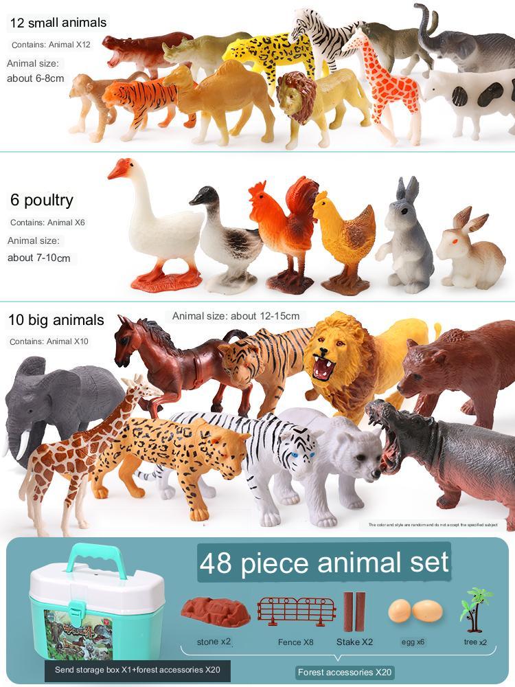 Simulation Of Animal Toy Model Sets