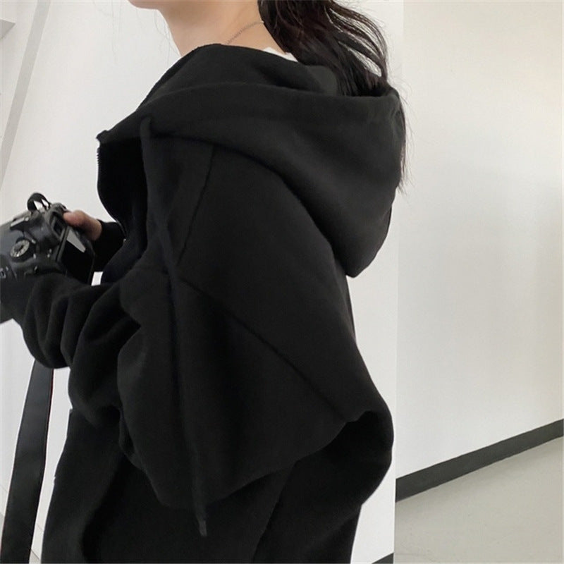 Loose Cardigan Jacket Thickened Plus Fleece LadyShow.Store