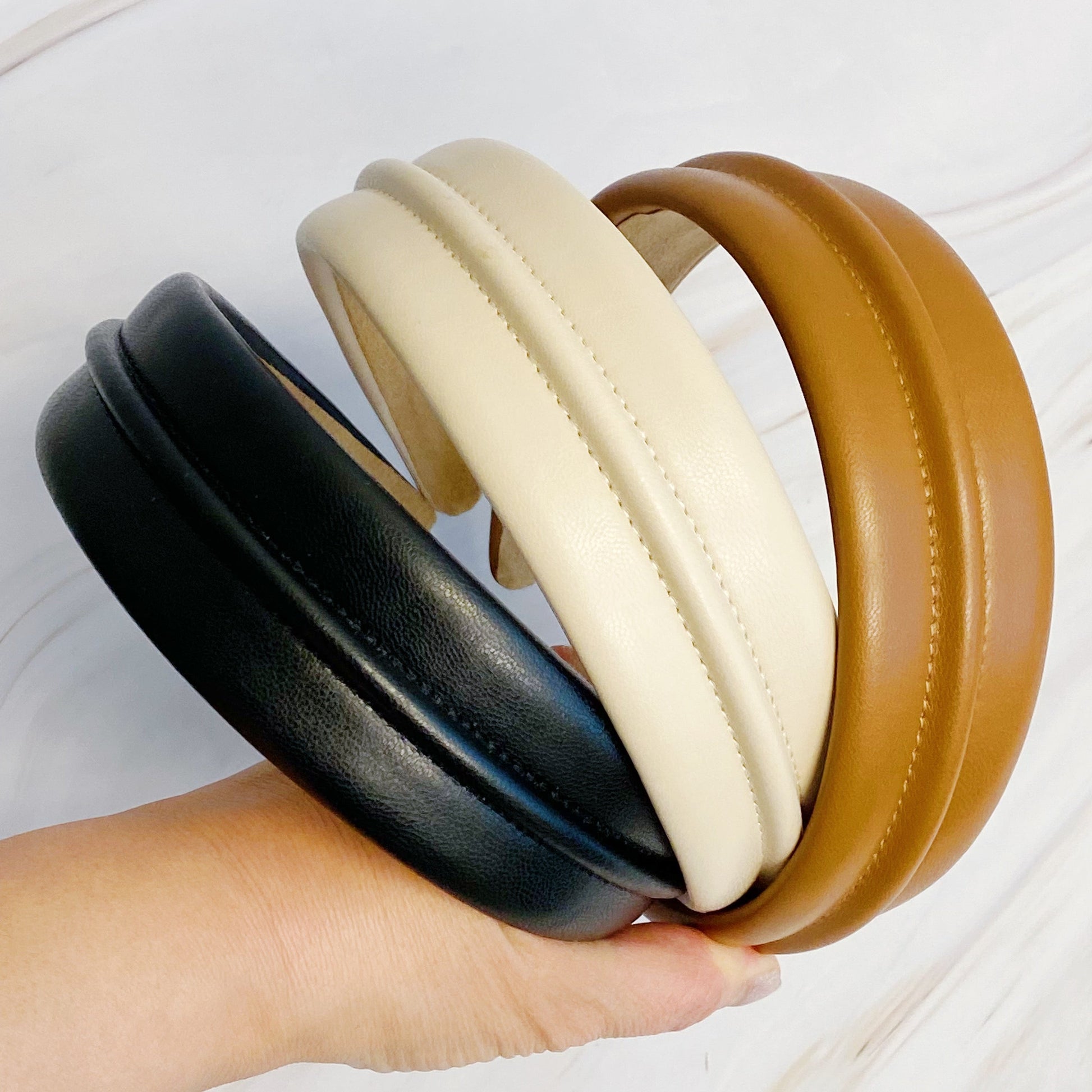 Classy Vegan Leather Headband LadyShow.Store