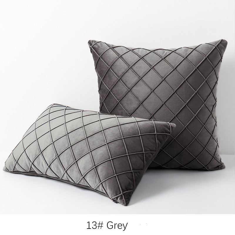 Diamond plaid velvet pillowcase Best YouTube Store