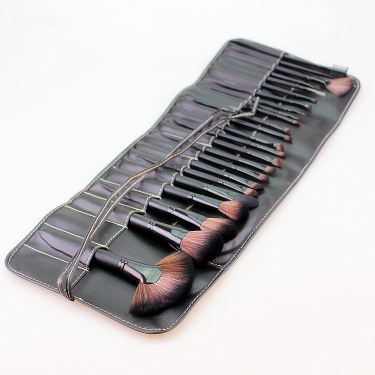 24-Piece Wooden Makeup Brush Set with Brush Bag LadyShow.Store