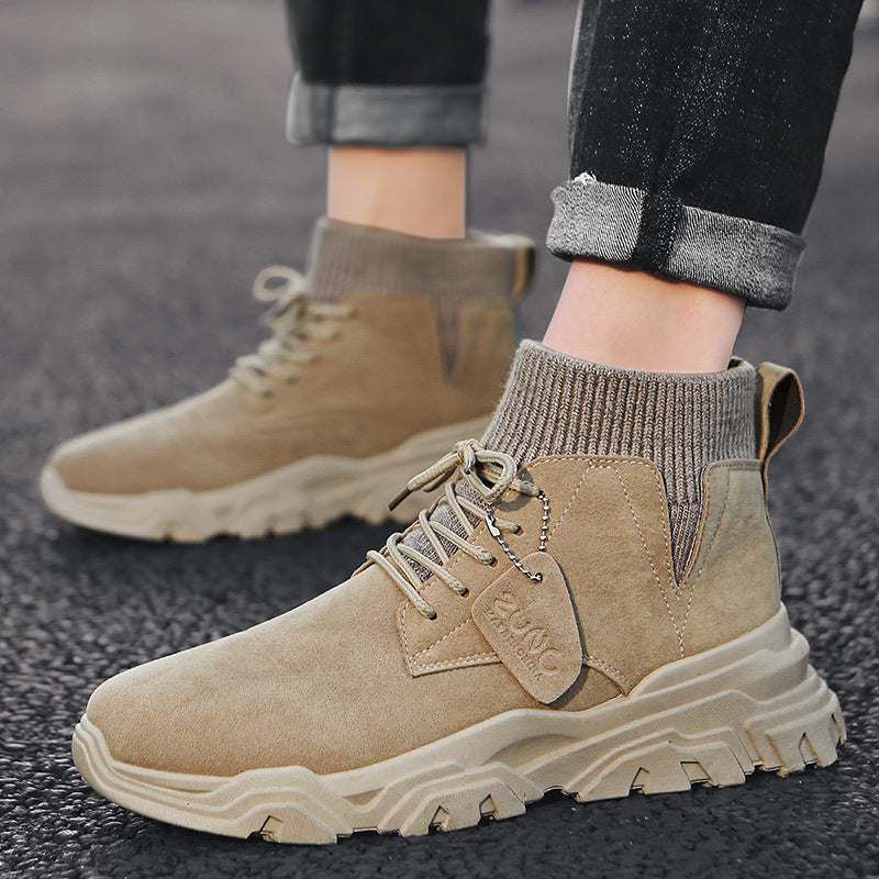 Plus Velvet Martin Boots Men's Tide High To Help British Style Best YouTube Store