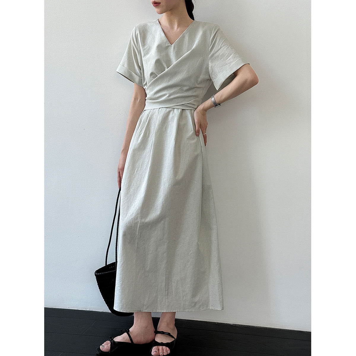 Sophisticated Cross-Tie Dress For Women NorixaFashion.com