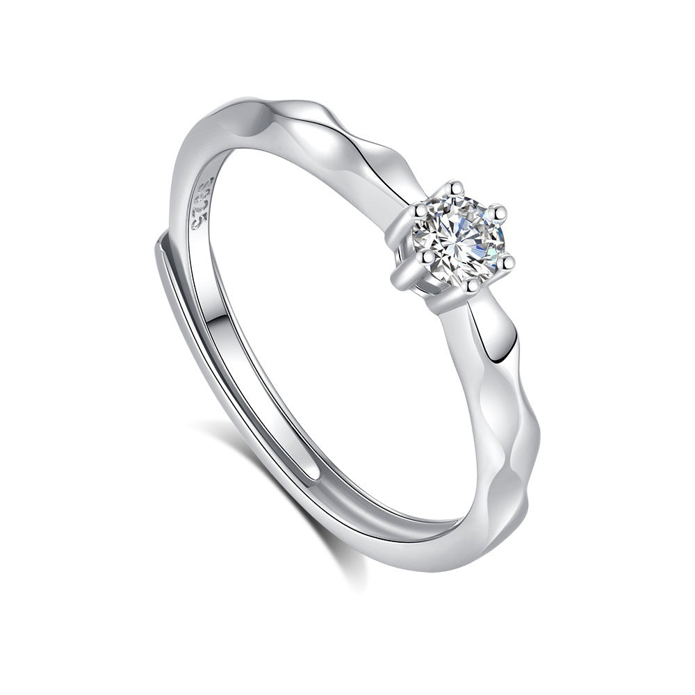 S925 Silver Adjustable Ring For Couples LadyShow.Store