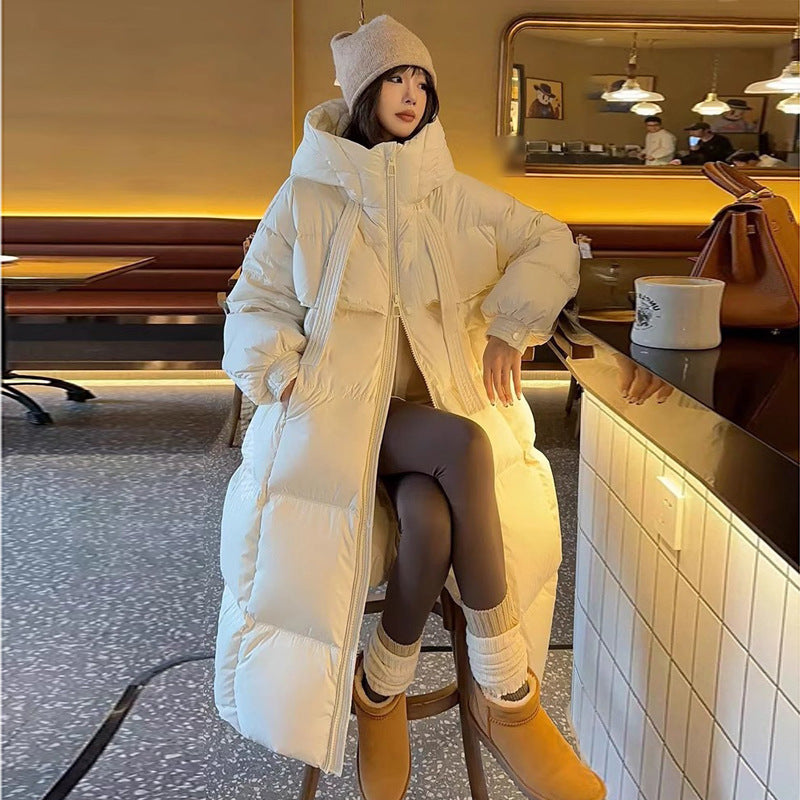 Padded Down Jacket Female Long Below The Knee LuxuryLifeWay Online Store