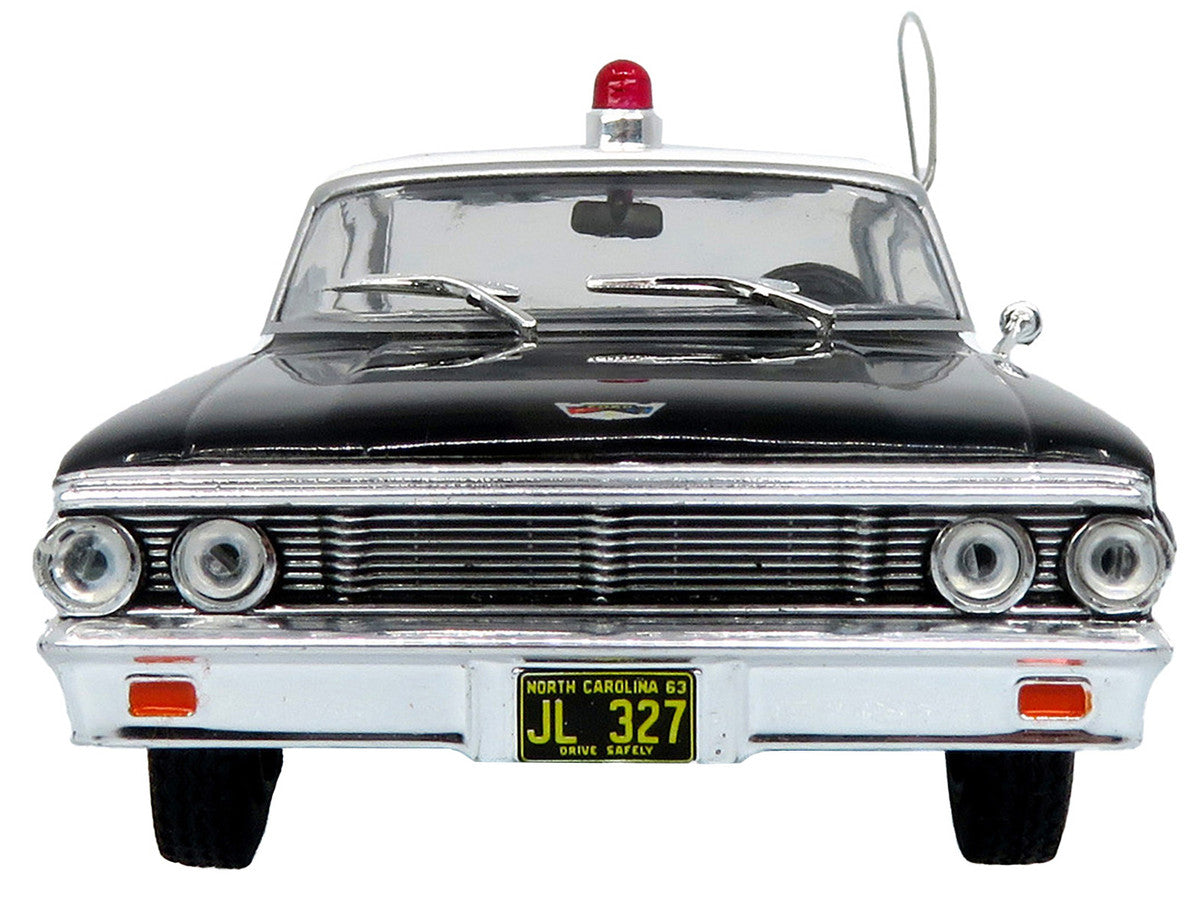 1964 Ford Galaxie 500 Police Car "Mount Airy Mayberry Sheriff" Black and White 1/43 Diecast Model by Iconic Replicas LuxuryLifeWay Online Store