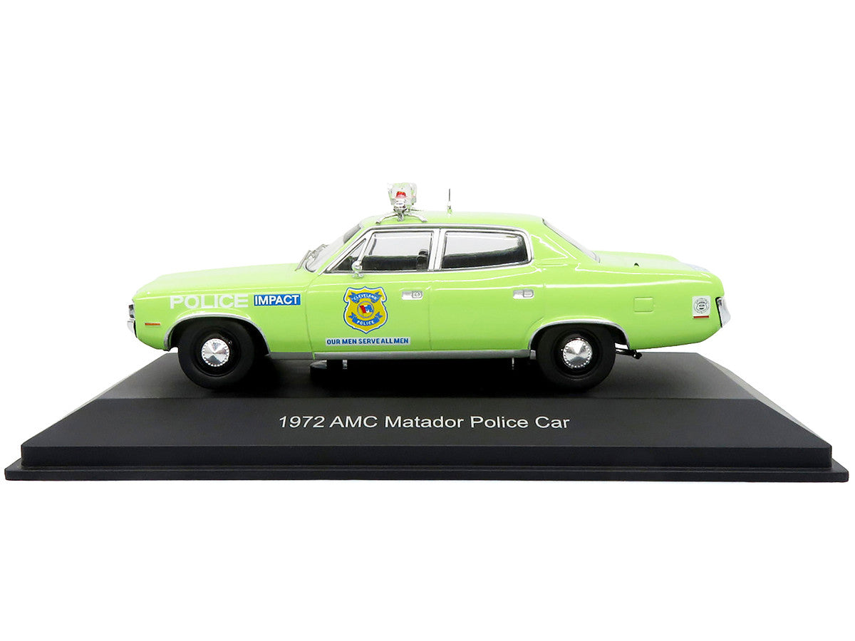 1972 AMC Matador Police Car "Cleveland Police Department" Light Green 1/43 Diecast Model by Iconic Replicas LuxuryLifeWay Online Store